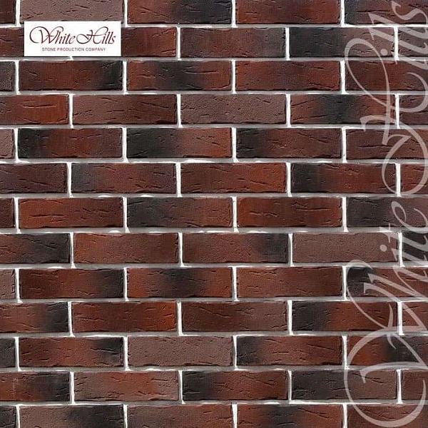 376-40 White Hills Кирпич «Сити Брик» (Сity brick), темно-коричневый, плоскостной.