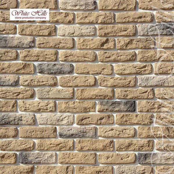 315-20 White Hills Облицовочный кирпич «Брюгге брик» (Brugge brick), светло-песочный, плоскостной.