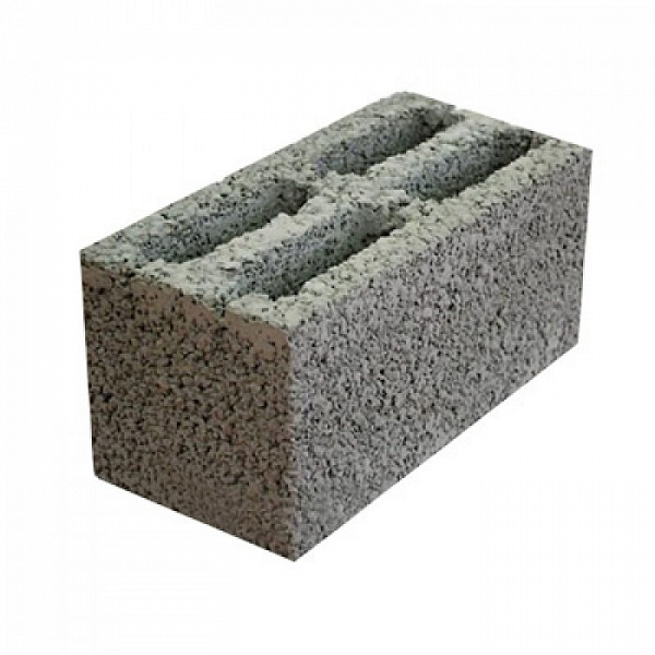 Камень стеновой пустотелый 4пустотный керамз-бет390x240x188 мм