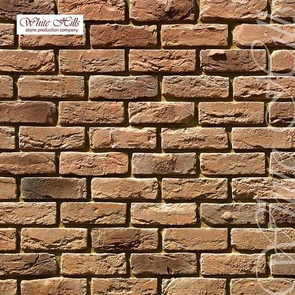 305-40 White Hills Облицовочный кирпич «Бремен брик» (Bremen brick), коричневый, плоскостной.