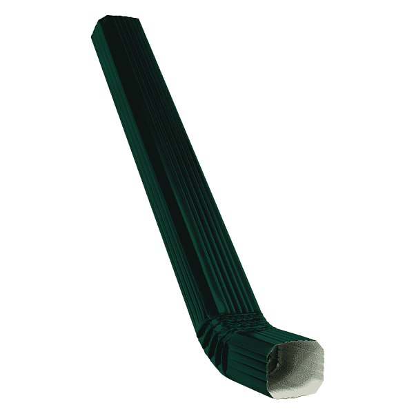 Труба прямоугольная с коленом 3 м Optima PE RAL 6005 зеленый мох