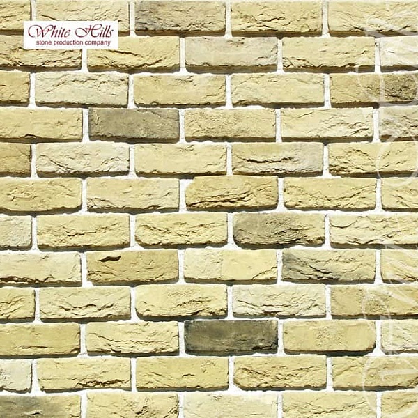 305-30 White Hills Облицовочный кирпич «Бремен брик» (Bremen brick), желтый, плоскостной.