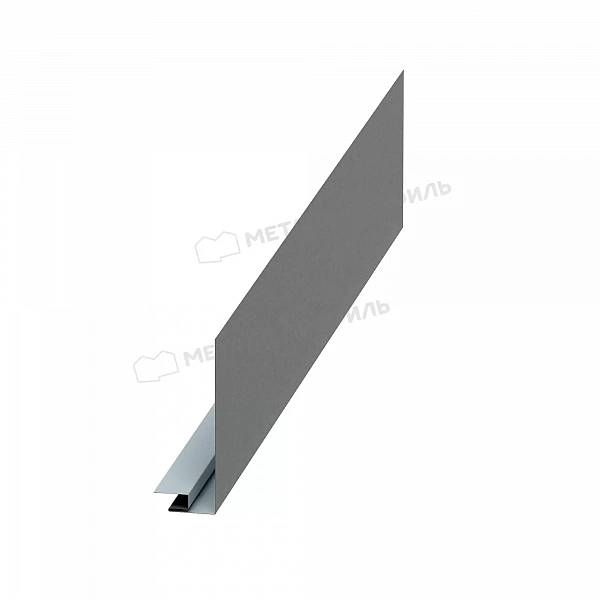 МЕТАЛЛ ПРОФИЛЬ Планка карнизного свеса сложная 185х50х2000 NormanMP (ПЭ-01-9006-0.5)