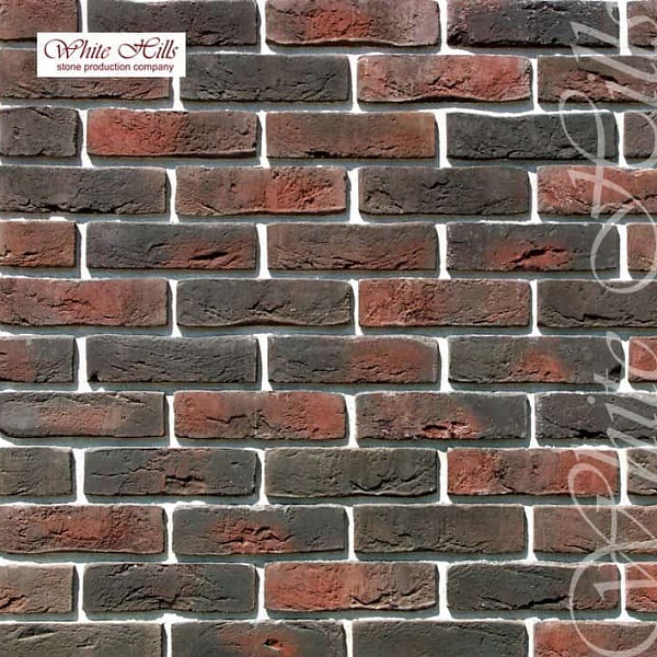 301-40 White Hills Облицовочный кирпич «Лондон брик» (London brick), темно-коричневый, плоскостной.